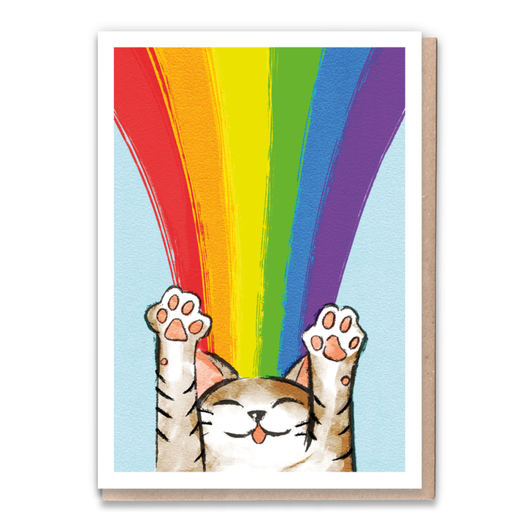 1 Tree Cards - Rainbow Cat
