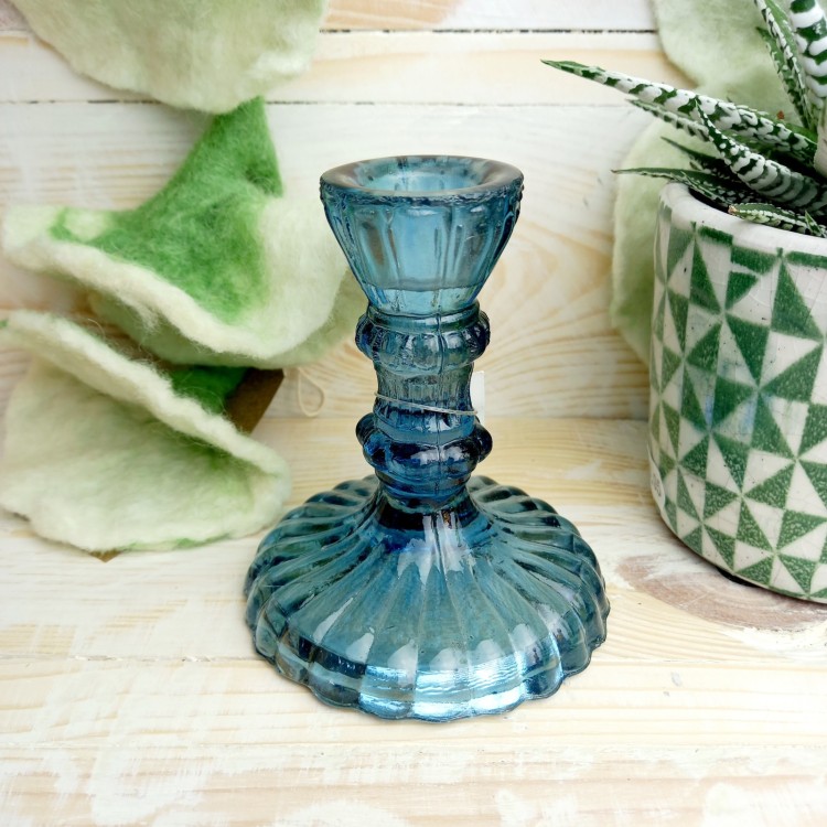 Casse Verde Leela Glass Candlestick Ink