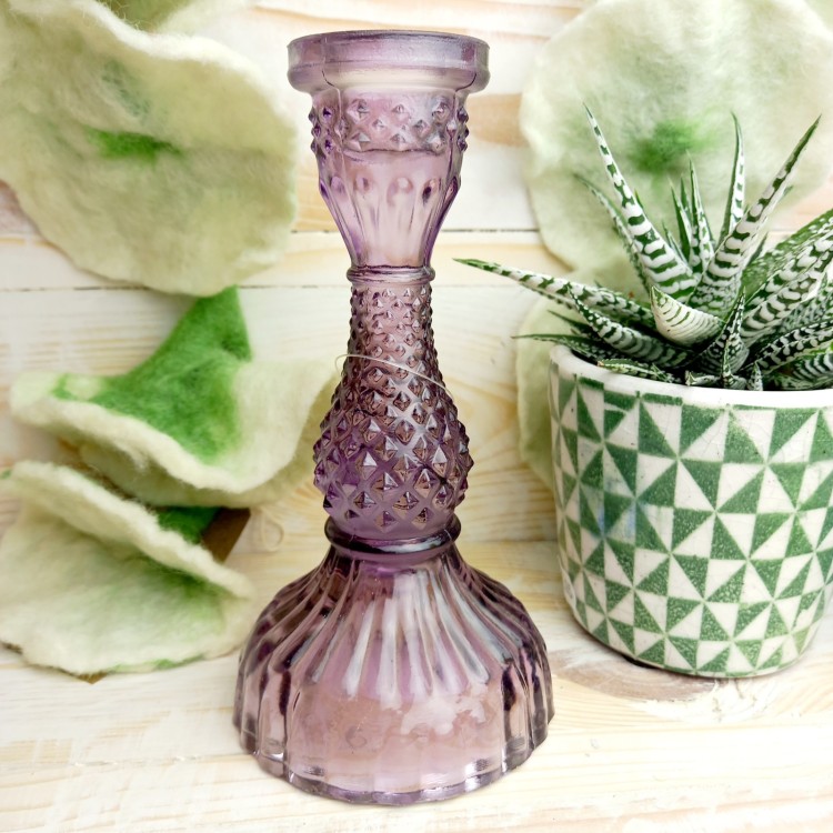 Casse Verde Tilda Glass Candlestick Heather