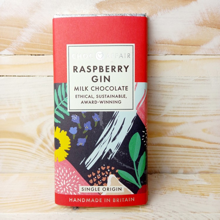 Milk Chocolate Bar - Raspberry Gin