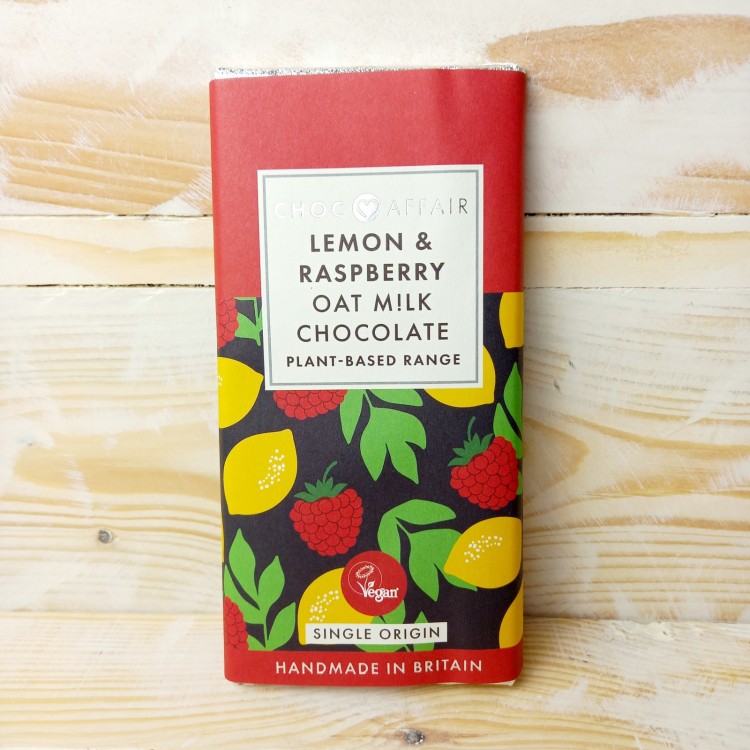 Oat Milk Chocolate Bar - Lemon & Raspberry