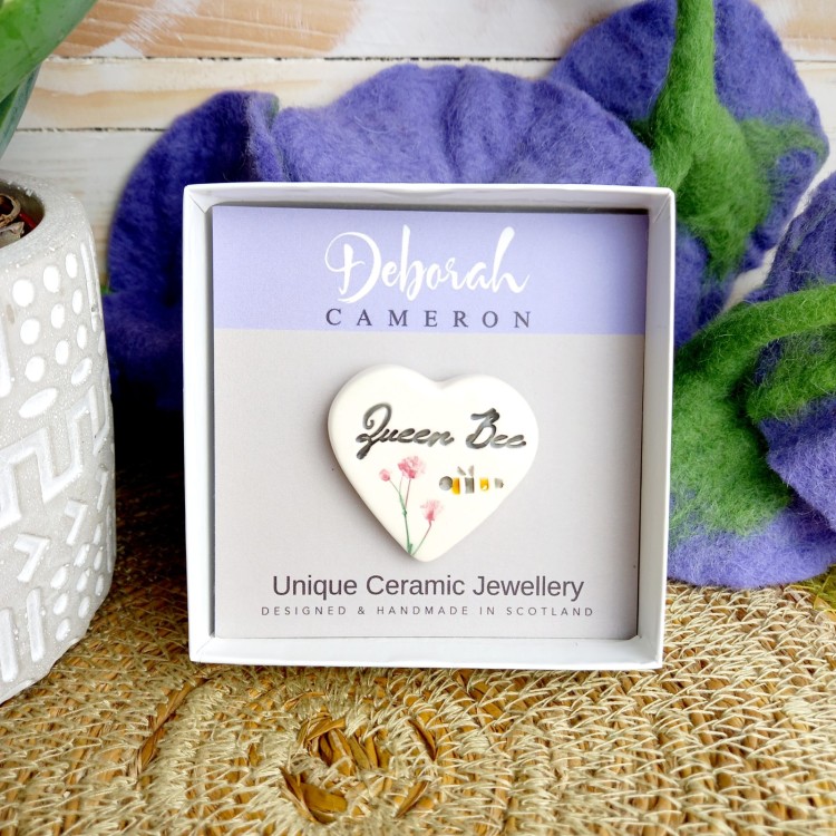DCCA Queen Bee Ceramic Brooch