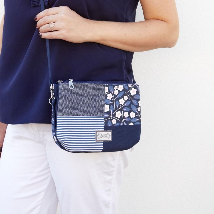 Earth Squared Spring Patchwork Floral 2 Pouch Bag