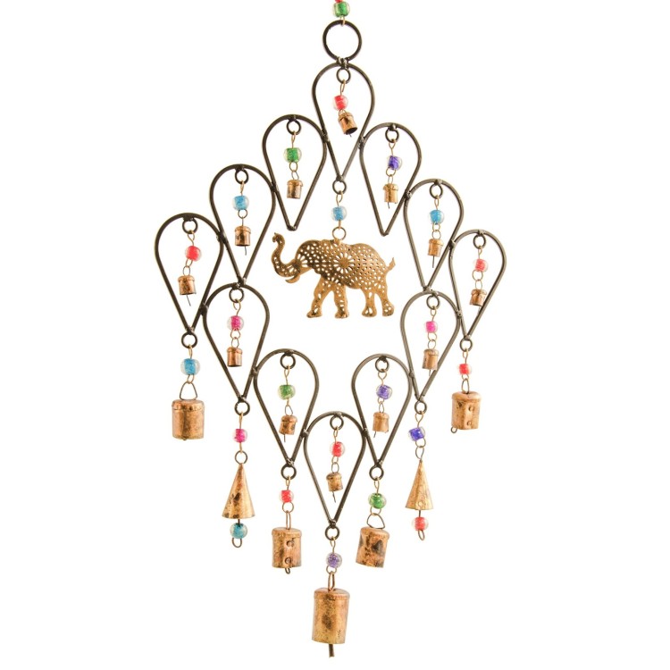 Elephant Windchime With Bells
