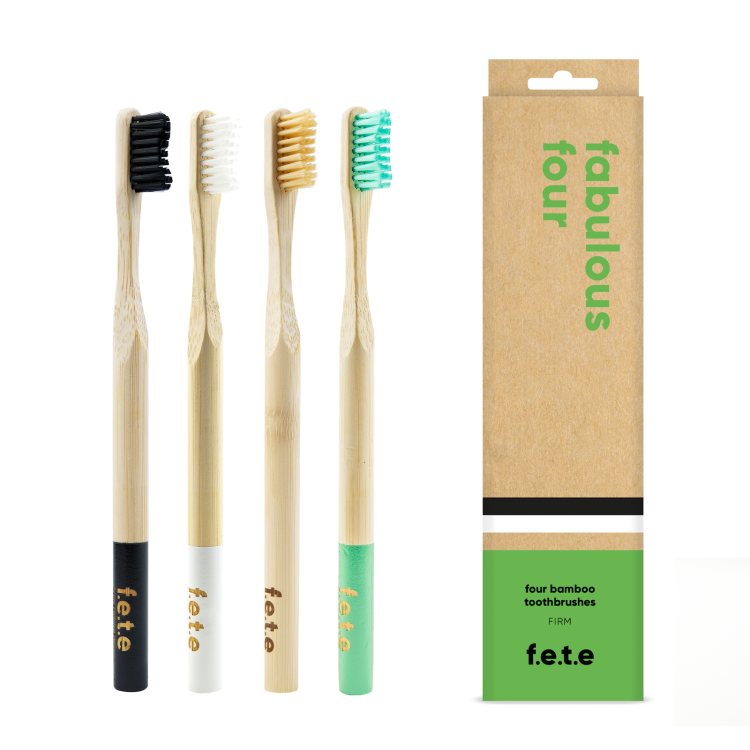 Fabulous Four Bamboo Toothbrushes 4pk - Firm
