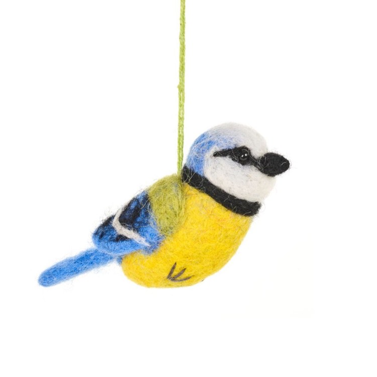 Felt So Good Bella Blue Tit Handmade Felt Handmade Felt Decoration