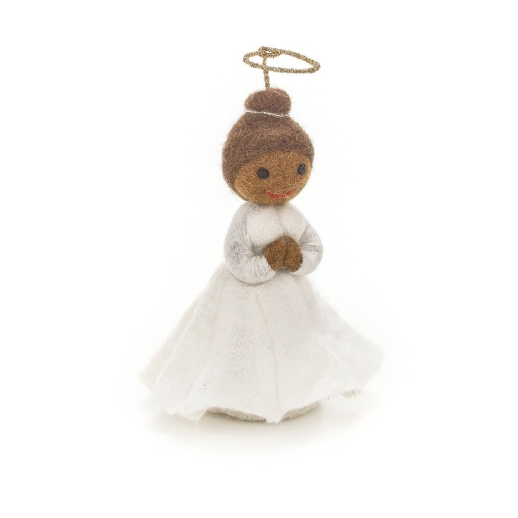 Felt So Good Black Christmas Angel Tree Topper Decoration