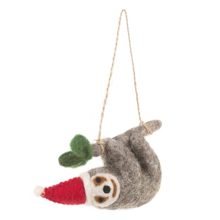 Felt So Good Christmas Sloth Tree Hanging Decoration