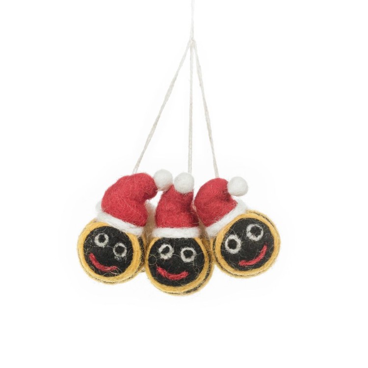 Felt So Good Mini Christmas Bee's (Set of 3) Hanging Tree Decorations