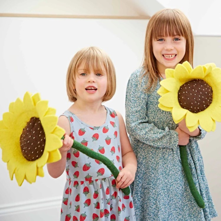 Single Large Felt Sunflower