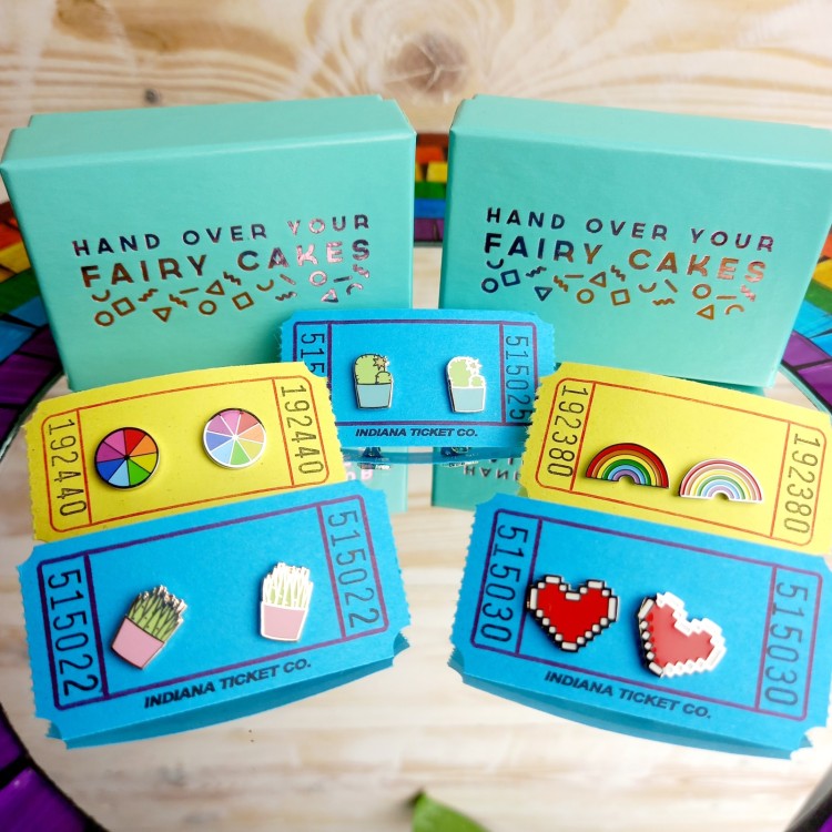 Hand Over Your Fairy Cakes Enamel Studs
