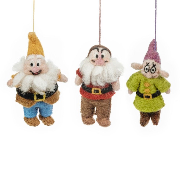 Handmade Felt Dopey the Dwarf Hanging Fairy tale Decoration