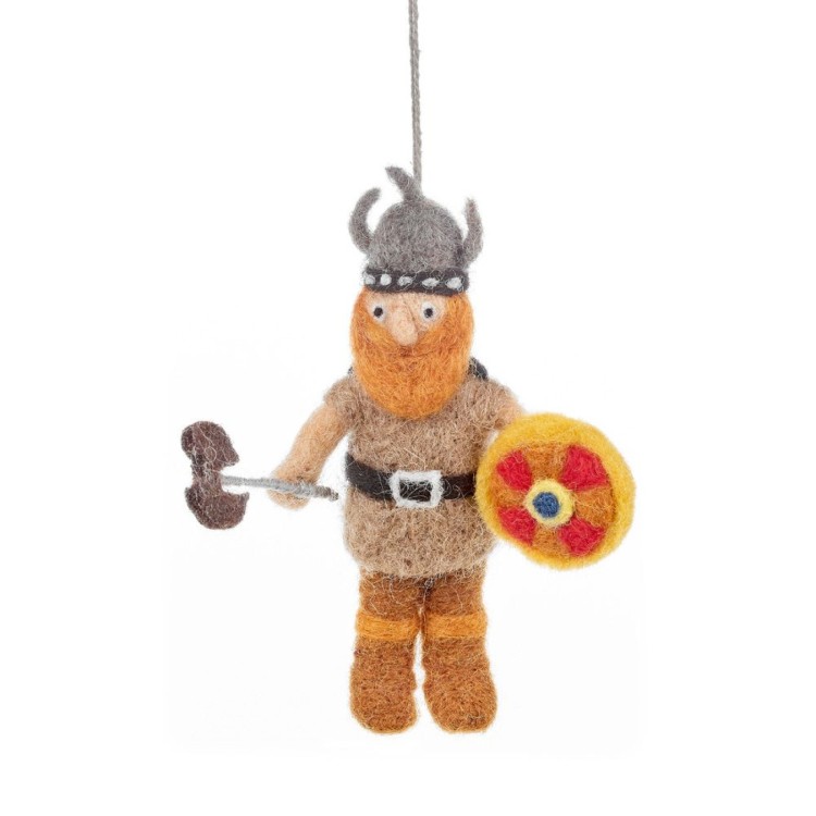 Handmade Felt Sven the Viking Hanging Decoration