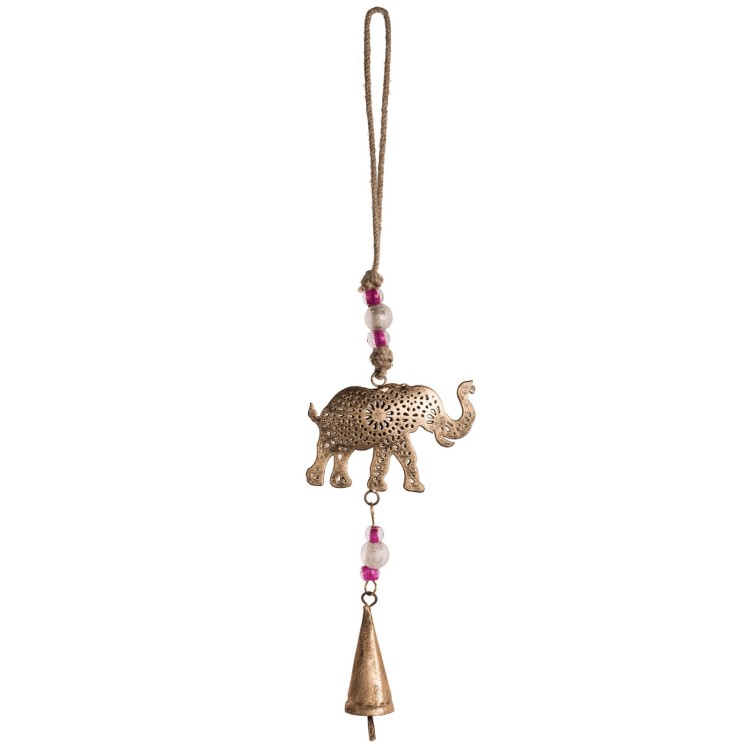 Hanging Elephant with Cutwork, Bells & Beads