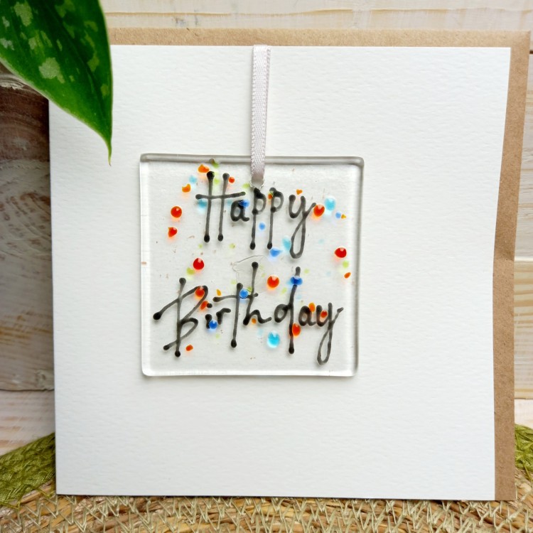 Marc Peters Glass Cards Happy Birthday