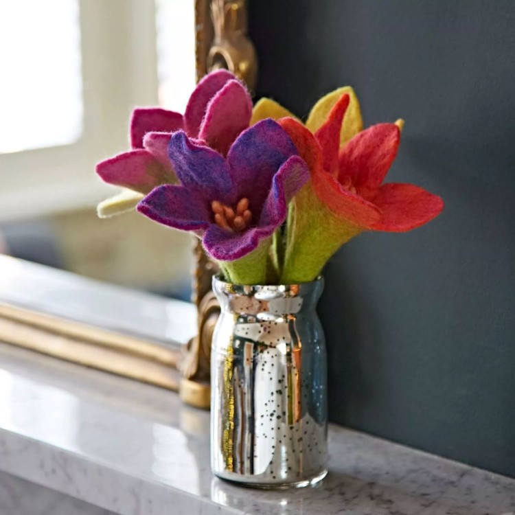 Multicoloured Felt Flower Bouquet