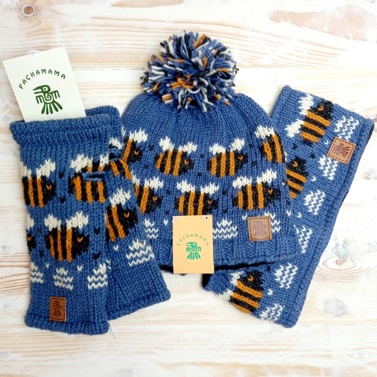 Pachamama Beehive Bobble Beanie