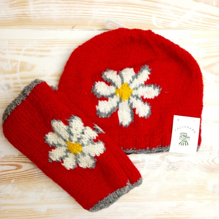 Pachamama Daisy Hat-Headband-Handwarmers