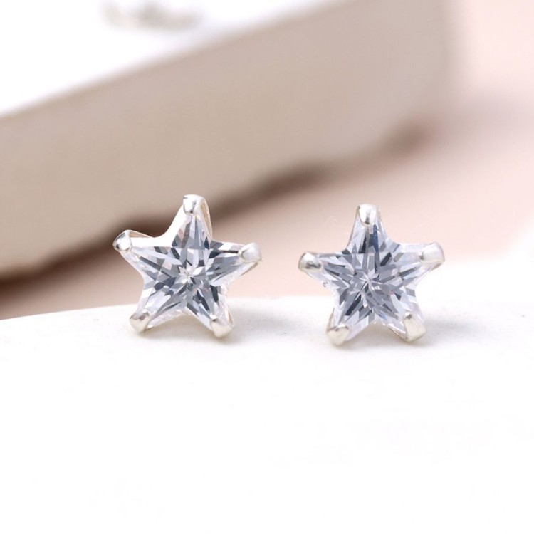Crystal star stud earrings store