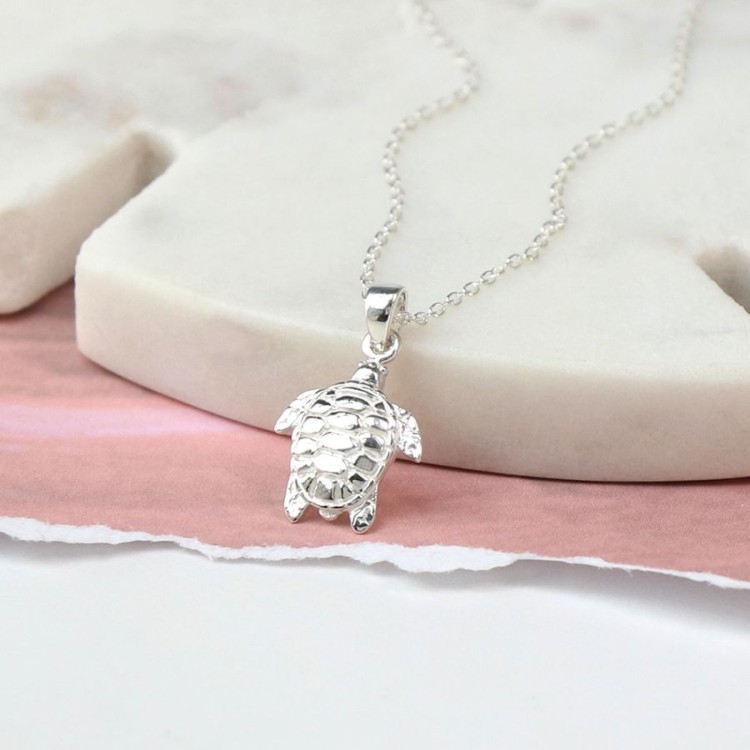Pom Sterling Silver Sea Turtle Necklace