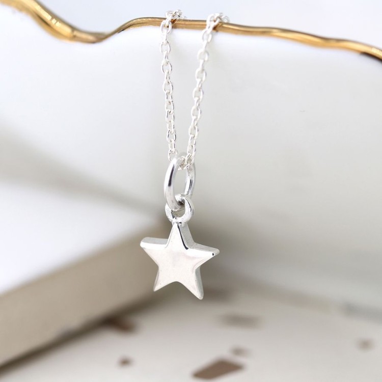 Pom Sterling silver little star necklace