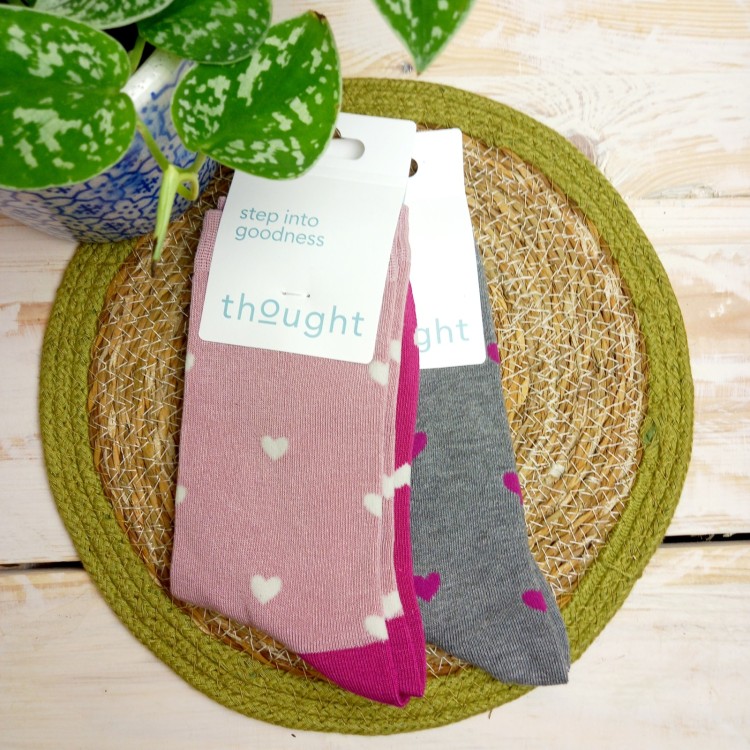 Thought Haddie Bamboo Love Heart Socks