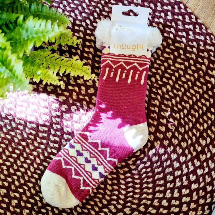 Thought IIah Fair Isle Cabin Socks