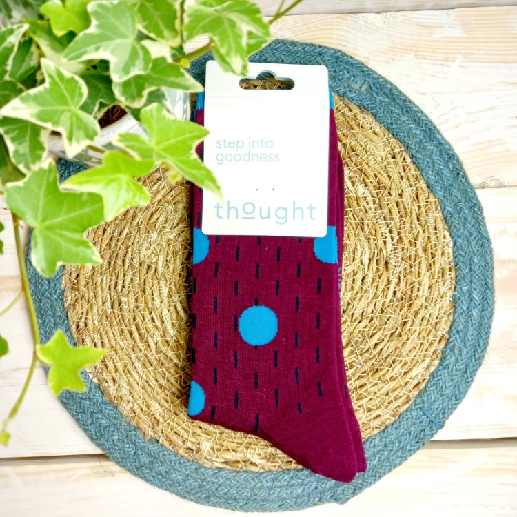 Thought Leroy Mens Bamboo Socks- Plum Purple