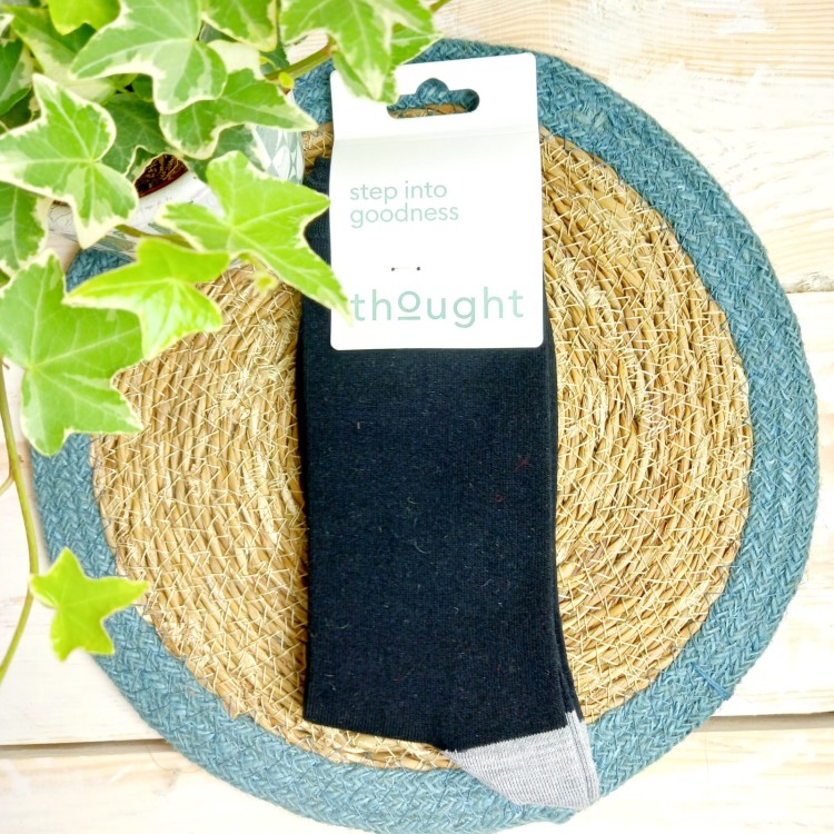 Thought Solid Jack Mens Bamboo Socks-Black