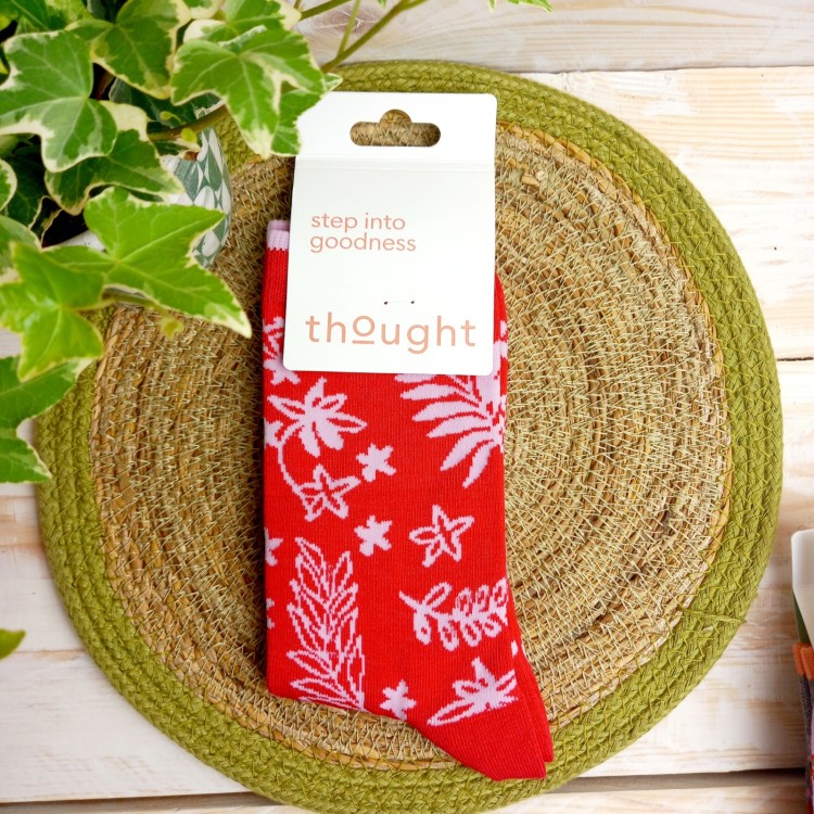 Thought Tamara Womens Bamboo Floral Spck - Strawberry Red